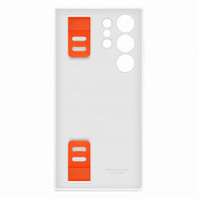 Заредете изображение във визуализатора на галерията – Samsung Silicone Grip Cover Case for Samsung Galaxy S23 Ultra silicone case with wrist strap white (EF-GS918TWEGWW)
