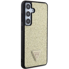 Заредете изображение във визуализатора на галерията – Guess Rhinestone Triangle case for Samsung Galaxy S24 - gold
