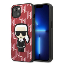 Заредете изображение във визуализатора на галерията – Karl Lagerfeld KLHCP13MPMNIKPI iPhone 13 6.1" hardcase red/red Monogram Ikonik Patch
