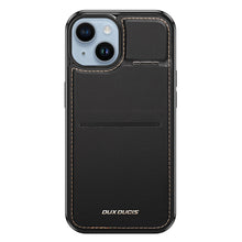 Заредете изображение във визуализатора на галерията – 3in1 Wallet Case with Stand for iPhone 15 Plus MagSafe RFID Blocker Dux Ducis Rafi Mag - Black
