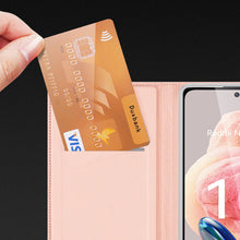 Заредете изображение във визуализатора на галерията – Dux Ducis Skin Pro Case For Xiaomi Redmi Note 12 Cover Flip Card Wallet Stand Gold
