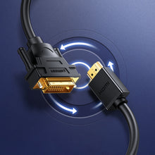 Заредете изображение във визуализатора на галерията – Ugreen bi-directional cable HDMI - DVI 2m black (HD106)
