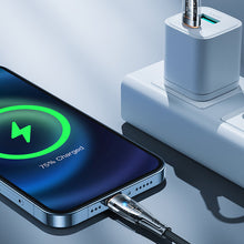 Заредете изображение във визуализатора на галерията – Joyroom fast charging cable with smart switch USB-C - Lightning 20W 1.2m black (S-CL020A3)
