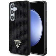 Заредете изображение във визуализатора на галерията – Guess Rhinestone Triangle case for Samsung Galaxy S24 - black
