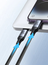 Заредете изображение във визуализатора на галерията – 2 in 1 cable Joyroom speedy series SA21-1T2 USB-C - USB-C / Lightning 100W 1.5m black
