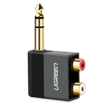 Заредете изображение във визуализатора на галерията – Ugreen audio jack adapter 6.35mm male to 2xRCA female black (AV147)
