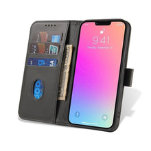 Заредете изображение във визуализатора на галерията – Wallet Case with Stand for iPhone 15 Pro Max Magnet Case - Black
