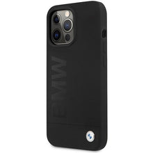 Заредете изображение във визуализатора на галерията – Case BMW BMHCP13LSLBLBK iPhone 13 Pro / 13 6.1" black/black hardcase Silicone Signature Logo
