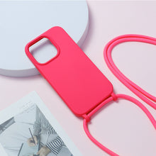 Заредете изображение във визуализатора на галерията – Strap Silicone Case for Iphone 12/12 Pro design 1 pink
