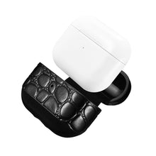 Заредете изображение във визуализатора на галерията – iCarer Leather Crocodile natural leather case for AirPods Pro black (WMAP002-BK)
