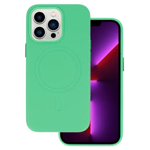 Заредете изображение във визуализатора на галерията – MagSafe Leather Case Iphone 14 Pro Max Mint
