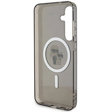Заредете изображение във визуализатора на галерията – Karl Lagerfeld IML Karl&amp;Choupette Glitter MagSafe case for Samsung Galaxy S24+ - black
