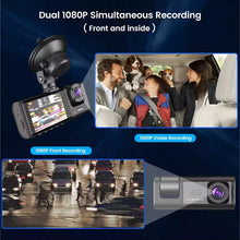 Заредете изображение във визуализатора на галерията – Car Dash Cam DVR-06 2,0 inches + rear camera
