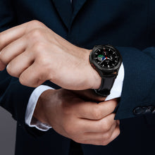 Заредете изображение във визуализатора на галерията – Dux Ducis Leather Strap Strap For Samsung Galaxy Watch / Huawei Watch / Honor Watch (20mm band) Leather Wristband Black (Business Version)
