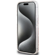 Заредете изображение във визуализатора на галерията – Original faceplate case GUESS GUHMP15LHGCUSTGP for iPhone 15 Pro (Magsafe / IML GCUBE / pink)
