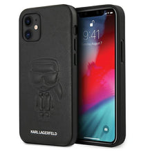 Заредете изображение във визуализатора на галерията – Karl Lagerfeld KLHCP12SPCUIKBK iPhone 12 mini 5,4" czarny/black hardcase Karl Ikonik Outline
