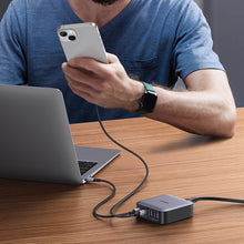 Заредете изображение във визуализатора на галерията – Ugreen Nexode fast desktop charger GaN 2xUSB-C / 2xUSB-A 65W gray (CD327)
