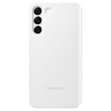 Заредете изображение във визуализатора на галерията – Samsung Smart Clear View Standing Cover Case Antibacterial Smart Flip Case Samsung Galaxy S22 + (S22 Plus) White (EF-ZS906CWEGEE)
