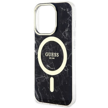 Заредете изображение във визуализатора на галерията – Original Case GUESS hardcase Marble MagSafe GUHMP14XPCUMAK for Iphone 14 Pro Max black
