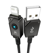 Заредете изображение във визуализатора на галерията – USB cable - Lightning Baseus Unbreakable 2.4A 480Mbps 1m - black

