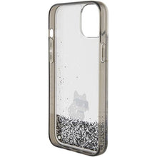 Заредете изображение във визуализатора на галерията – Karl Lagerfeld Liquid Glitter Choupette case for iPhone 15 Plus - transparent
