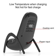 Заредете изображение във визуализатора на галерията – Wireless Induction Charger QI Universal Fast Charge - FC08 with stand 15W WHITE (min. 2A)
