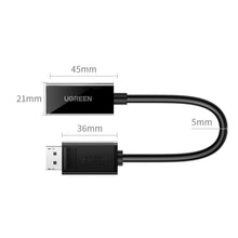 Заредете изображение във визуализатора на галерията – Ugreen Adapter Cable DisplayPort (Male) - HDMI (Female) 4K x 2K Black (MM137)

