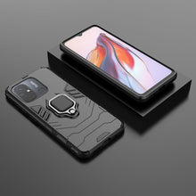 Заредете изображение във визуализатора на галерията – Ring Armor Case for Xiaomi Redmi 11A / Poco C55 / Redmi 12C Armor Cover Magnetic Holder Ring Black
