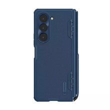 Заредете изображение във визуализатора на галерията – Nillkin Super Frosted Shield Fold Case for Samsung Galaxy Z Fold 5 5G blue (bracket)

