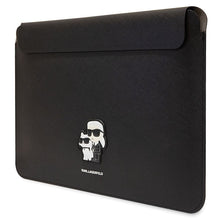 Заредете изображение във визуализатора на галерията – Original KARL LAGERFELD Laptop Sleeve Saffiano Karl&amp;Choupette KLCS16SAKCPMK 16 inches black
