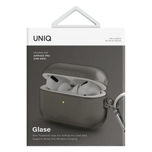 Заредете изображение във визуализатора на галерията – Uniq case Glase AirPods Pro 2 smoke/glossy smoke gen
