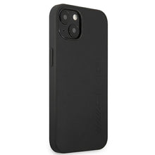 Заредете изображение във визуализатора на галерията – AMG AMHCP13MDOLBK iPhone 13 6,1" czarny/black hardcase Leather Hot Stamped
