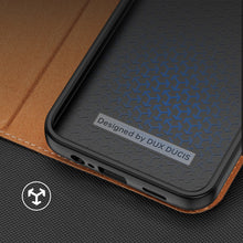 Заредете изображение във визуализатора на галерията – Dux Ducis Skin X2 case Samsung Galaxy A14 5G flip case wallet stand brown
