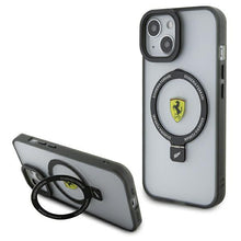 Заредете изображение във визуализатора на галерията – Ferrari FEHMP15SUSCAH iPhone 15 6.1" transparent hardcase Ring Stand 2023 Collection MagSafe

