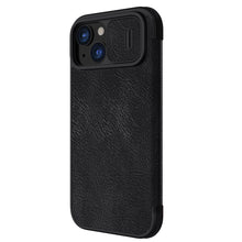 Заредете изображение във визуализатора на галерията – Nillkin Qin Pro Leather Flip Camera Cover Case for iPhone 15 - Black
