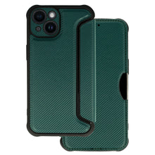 Заредете изображение във визуализатора на галерията – Razor Carbon Book Case for Iphone 13 dark green

