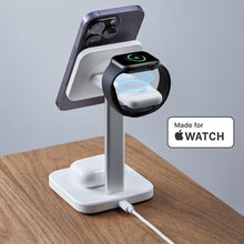 Заредете изображение във визуализатора на галерията – ESR HALOLOCK 3IN1 Watch MAGNETIC MAGSAFE WIRELESS CHARGER WHITE
