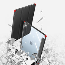 Заредете изображение във визуализатора на галерията – Dux Ducis Toby case for iPad 10.9'' 2022 (10 gen.) cover with space for Apple Pencil stylus smart cover stand black
