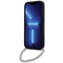 Заредете изображение във визуализатора на галерията – Original Pouch KARL LAGERFELD hardcase Saffiano Monogram Chain KLHCP14LSACKLHPK for Iphone 14 Pro black
