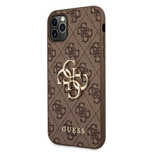 Заредете изображение във визуализатора на галерията – Guess GUHCN654GMGBR iPhone 11 Pro Max brązowy/brown hardcase 4G Big Metal Logo
