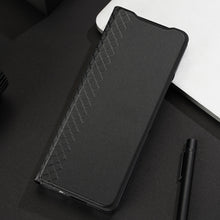Заредете изображение във визуализатора на галерията – Dux Ducis Bril case for Samsung Galaxy Z Fold 3 flip cover card wallet stand black
