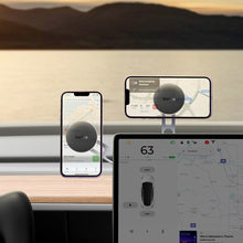 Заредете изображение във визуализатора на галерията – Baseus T-Space magnetic car holder for the cockpit - silver
