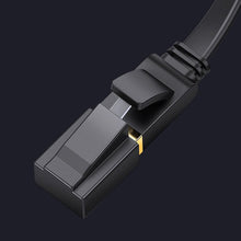Заредете изображение във визуализатора на галерията – Ugreen Flat Cable Internet Network Cable Ethernet Patchcord RJ45 Cat 7 STP LAN 10 Gbps 3m Black (NW106 11262)
