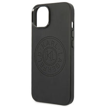 Заредете изображение във визуализатора на галерията – Karl Lagerfeld KLHCP14SFWHK iPhone 14 6,1" hardcase czarny/black Leather Perforated Logo
