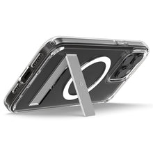 Заредете изображение във визуализатора на галерията – Spigen Ultra Hybrid S MagSafe case with stand for iPhone 15 Pro - transparent

