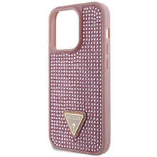 Заредете изображение във визуализатора на галерията – Original Case GUESS Rhinestone Triangle hardcase GUHCP14LHDGTPP for Iphone 14 Pro pink
