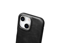 Заредете изображение във визуализатора на галерията – iPhone 15 Plus iCarer Oil Wax Premium Leather MagSafe Compatible Leather Case - Black

