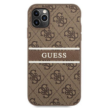 Заредете изображение във визуализатора на галерията – Guess GUHCN654GDBR iPhone 11 Pro Max 6,5" brązowy/brown hardcase 4G Stripe
