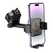 Заредете изображение във визуализатора на галерията – Borofone Car holder BH210 Riley with induction charging to dashboard black
