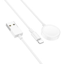 Заредете изображение във визуализатора на галерията – Borofone Wireless induction charger BQ22 2 in 1 for iWatch or phone white
